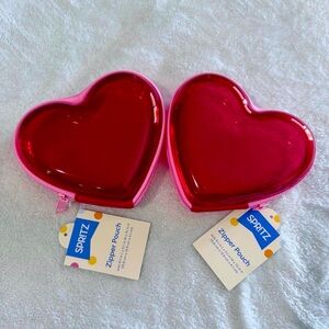 Target Valentine's Day Plastic Gift Pouch Bag Heart Red Set
